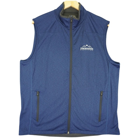 Vineyard Vines Other - Vineyard Vines On-The-Go Shep Vest Mens L Blue Performance Full Zip Stretch